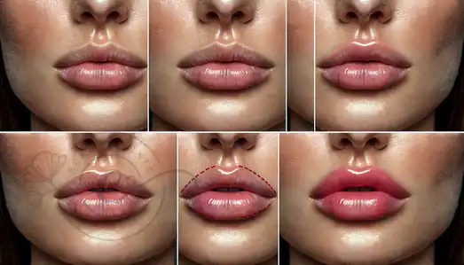 نتیجه مطلوب از تزریق ژل به لب